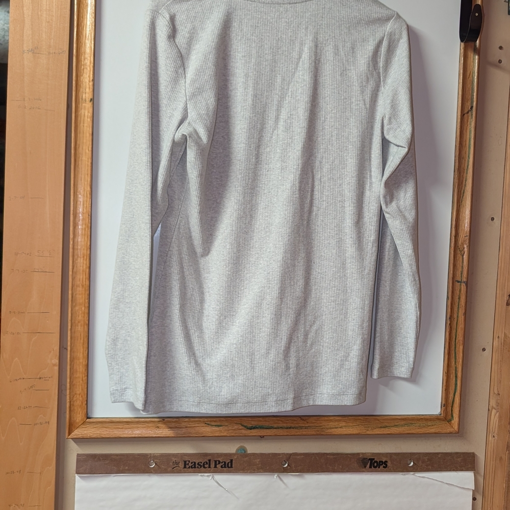 Set Of Two Long-Sleeve Ribbed Button-Front Tops - Picture 4 of 11